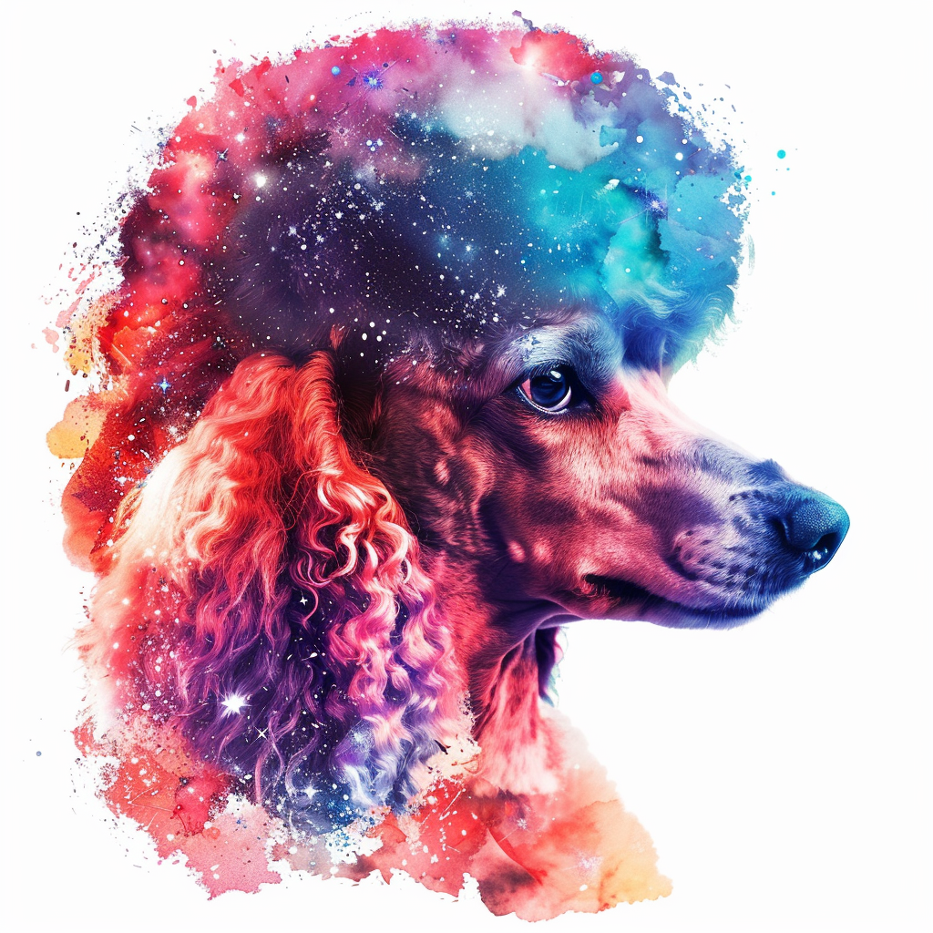 Poodle Dog galaxy Vinyl Decal Sticker for Car, Laptop, Tumbler and more # F012348