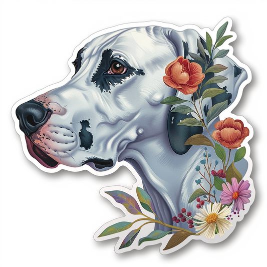 Great Dane Dog Expressive surreal Vinyl Decal Sticker for Car, Laptop, Tumbler and more # F022807