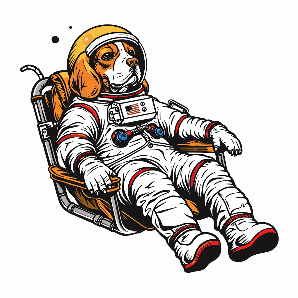 Beagle dog astronaut Vinyl Decal Sticker for Car, Laptop, Tumbler and more # F011959
