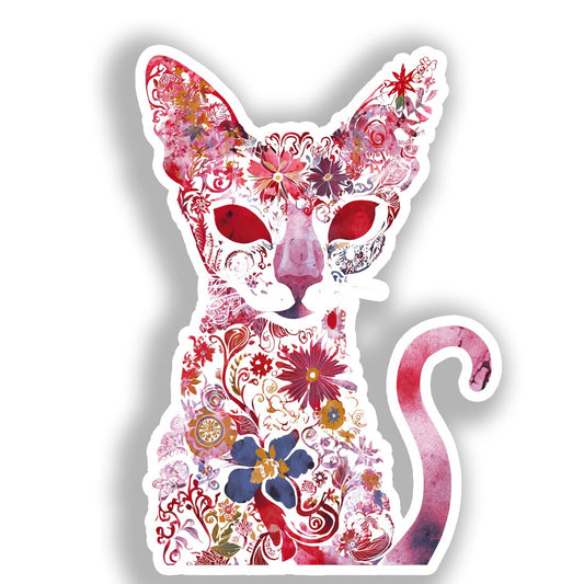 Abyssian Cat Vinyl Decal Sticker for Car, Laptop, Tumbler and more # A018846-4" x 4"