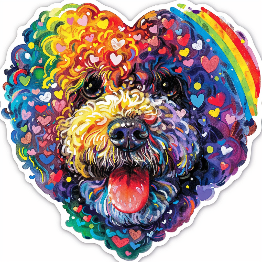 Poodle Dog heartcore Vinyl Decal Sticker for Car, Laptop, Tumbler and more # F012289