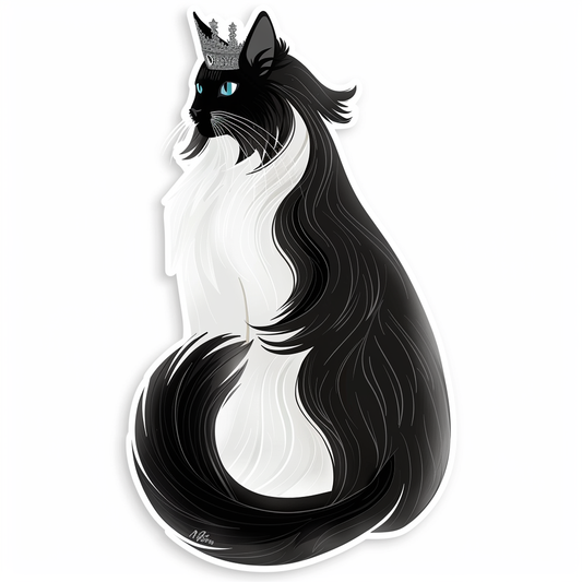 Adorable Turkish Angora Cat  Vinyl Decal Sticker for Car, Laptop, Tumbler and more # F020867-4" x 4"