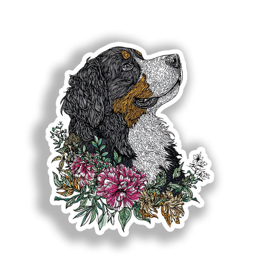 Bernese Mountain Dog Vinyl Decal Sticker for Car, Laptop, Tumbler and more # A018627-4" x 4"