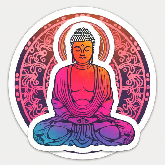 Buddha majestic Expressive surreal Vinyl Decal Sticker for Car, Laptop, Tumbler and more # F017062