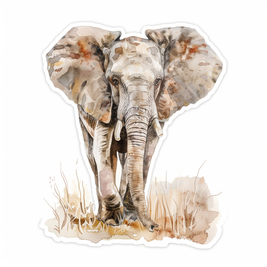 Elephant Expressive surreal Vinyl Decal Sticker for Car, Laptop, Tumbler and more # F022188-4" x 4"