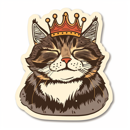 American Shorthair Cat majestic Expressive surreal Vinyl Decal Sticker for Car, Laptop, Tumbler and more # F019809-4" x 4"