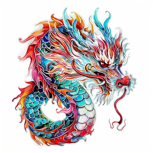 Dragon majestic Expressive surreal Vinyl Decal Sticker for Car, Laptop, Tumbler and more # F018949