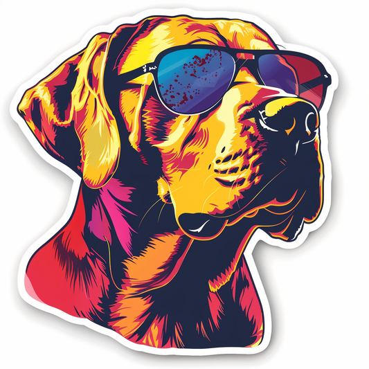 Adorable Great Dane Dog Expressive surreal Vinyl Decal Sticker for Car, Laptop, Tumbler and more # F018100