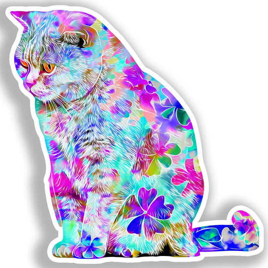 British Shorthair Cat Vinyl Decal Sticker for Car, Laptop, Tumbler and more # A018934-4" x 4"