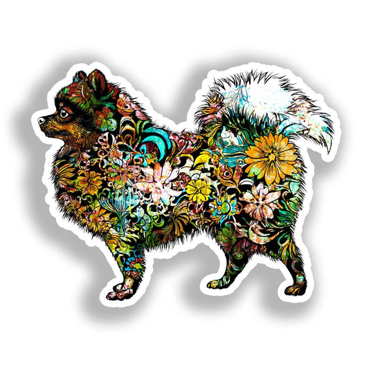 Pomeranian Dog Vinyl Decal Sticker for Car, Laptop, Tumbler and more # A017266-4" x 4"