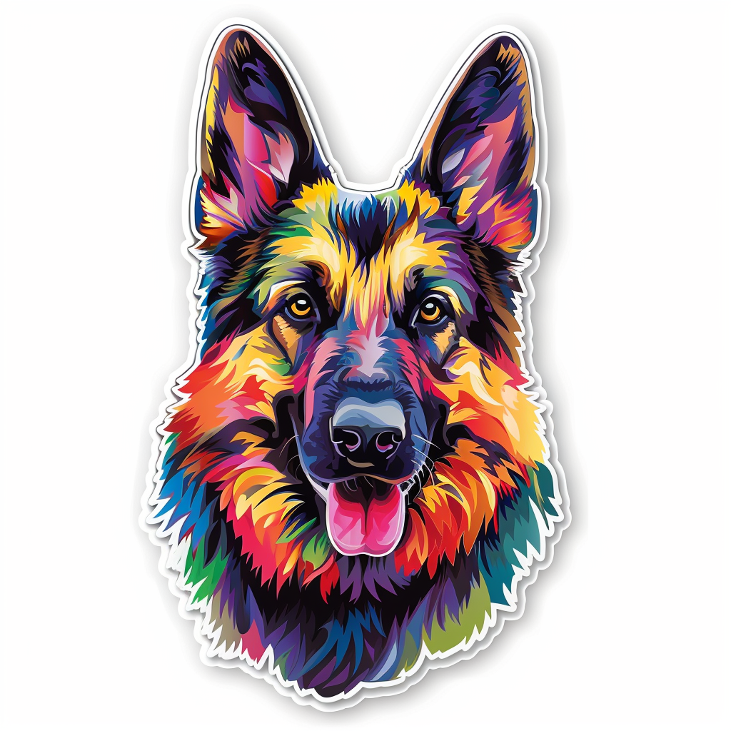 German Shepherd Dog Vinyl Decal Sticker for Car, Laptop, Tumbler and more # F011674