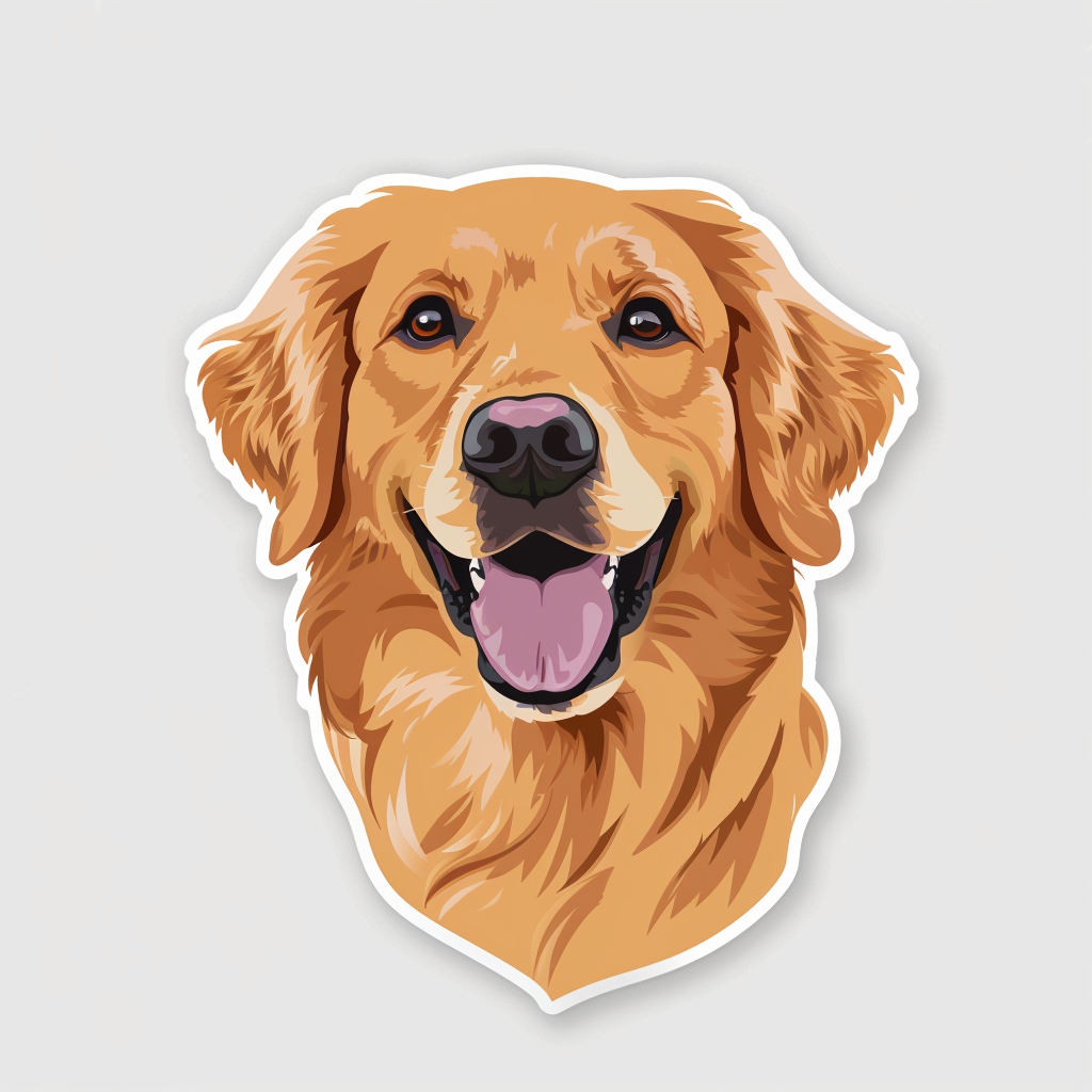 Golden Retriever Dog Vinyl Decal Sticker for Car, Laptop, Tumbler and more # F07431