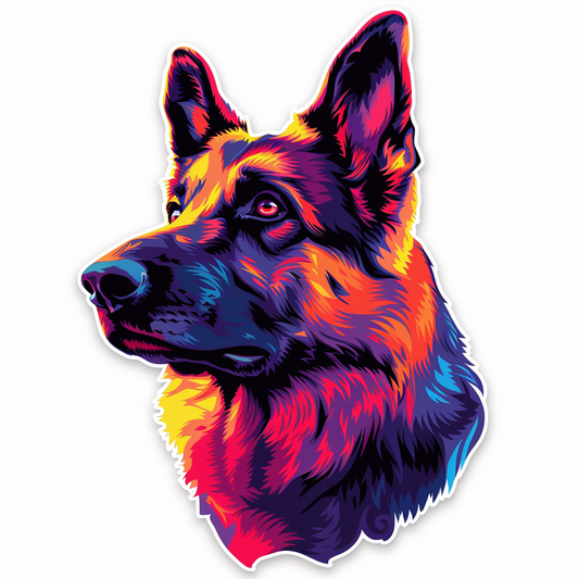 German Shepherd Dog Vinyl Decal Sticker for Car, Laptop, Tumbler and more # F011550