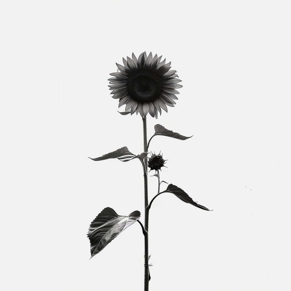 Sunflower flower majestic Expressive surreal Vinyl Decal Sticker for Car, Laptop, Tumbler and more # F023029