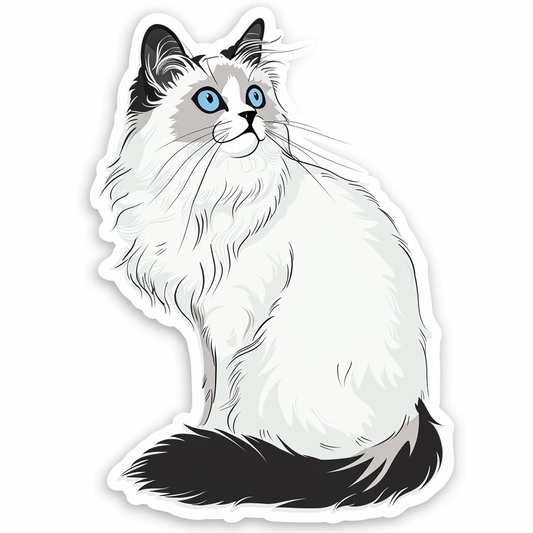 Ragdoll cat Vinyl Decal Sticker for Car, Laptop, Tumbler and more # F07783