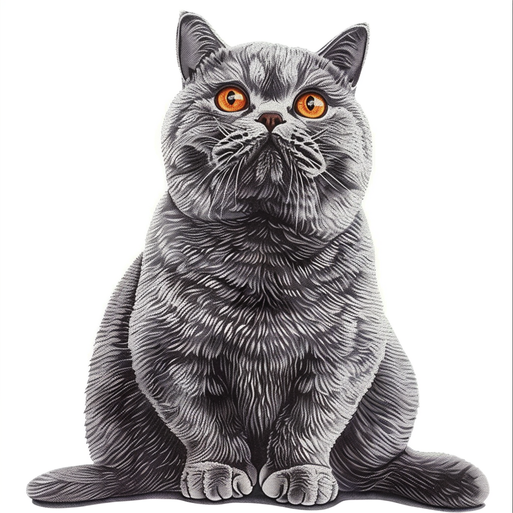 British Shorthair cat Vinyl Decal Sticker for Car, Laptop, Tumbler and more # F07834