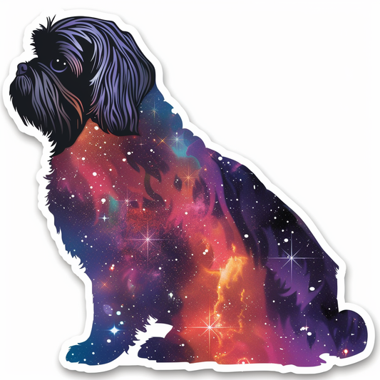 Adorable Shih Tzu Dog Expressive surreal Vinyl Decal Sticker for Car, Laptop, Tumbler and more # F018276