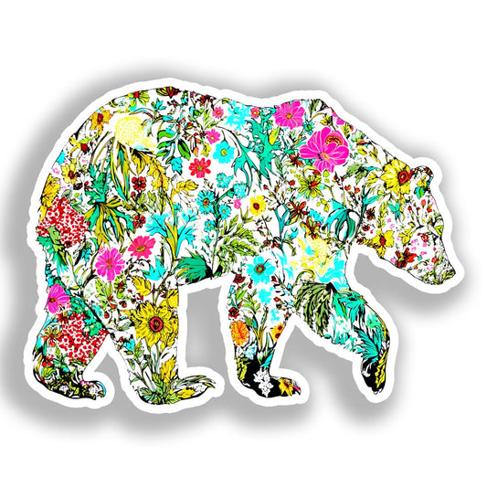 Bear Vinyl Decal Sticker for Car, Laptop, Tumbler and more # A018570-4" x 4"
