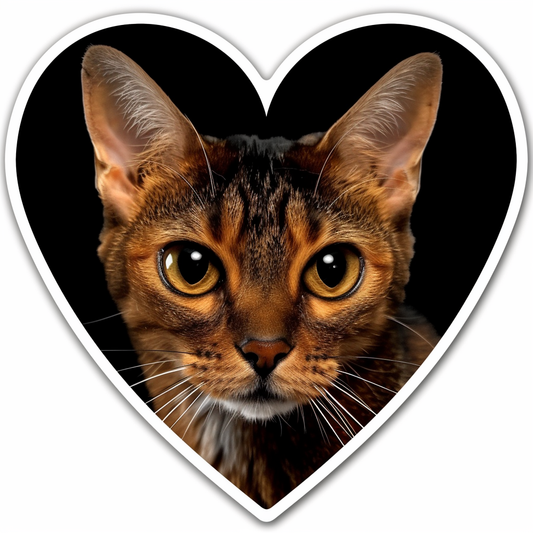Abyssinian Cat astronaut majestic Expressive surreal Vinyl Decal Sticker for Car, Laptop, Tumbler and more # F021259-4" x 4"