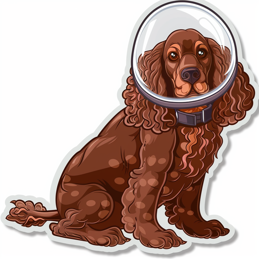 Cute and Adorable Cocker Spaniel Dog Expressive surreal Vinyl Decal Sticker for Car, Laptop, Tumbler and more # F019982-4" x 4"