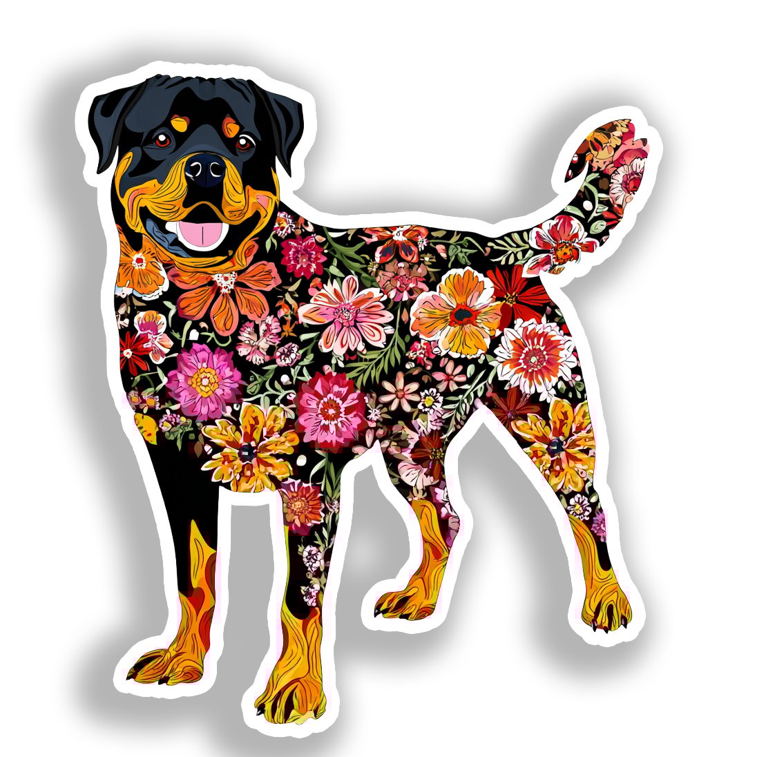 Rottweiler Dog Vinyl Decal Sticker for Car, Laptop, Tumbler and more # A018196-4" x 4"