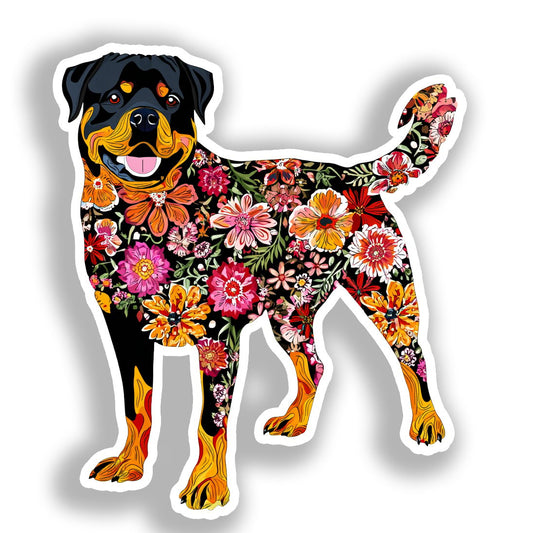 Rottweiler Dog Vinyl Decal Sticker for Car, Laptop, Tumbler and more # A018196-4" x 4"