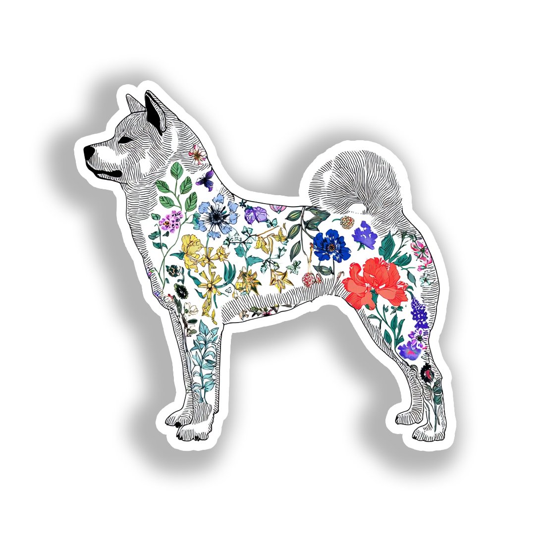 Akita Dog Vinyl Decal Sticker for Car, Laptop, Tumbler and more # A018833-4" x 4"