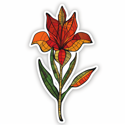 Lily flower majestic Expressive surreal Vinyl Decal Sticker for Car, Laptop, Tumbler and more # F023272