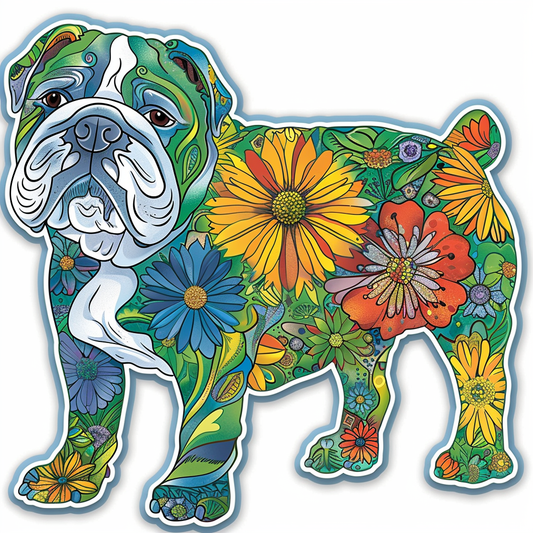 Bulldog Dog majestic Expressive surreal Vinyl Decal Sticker for Car, Laptop, Tumbler and more # F017592