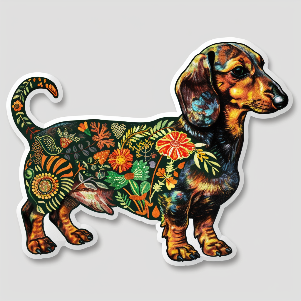 Dachshund Dog Vinyl Decal Sticker for Car, Laptop, Tumbler and more # F012815