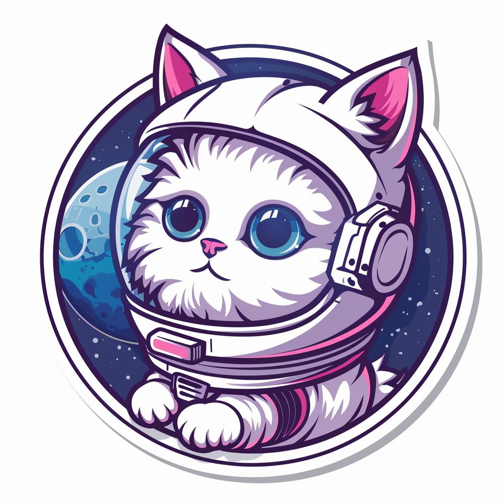 Adorable Turkish Angora Cat  Vinyl Decal Sticker for Car, Laptop, Tumbler and more # F021010-4" x 4"