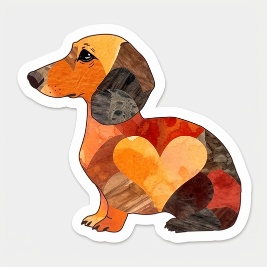 Dachshund Dog Heartcore Vinyl Decal Sticker for Car, Laptop, Tumbler and more # F012712