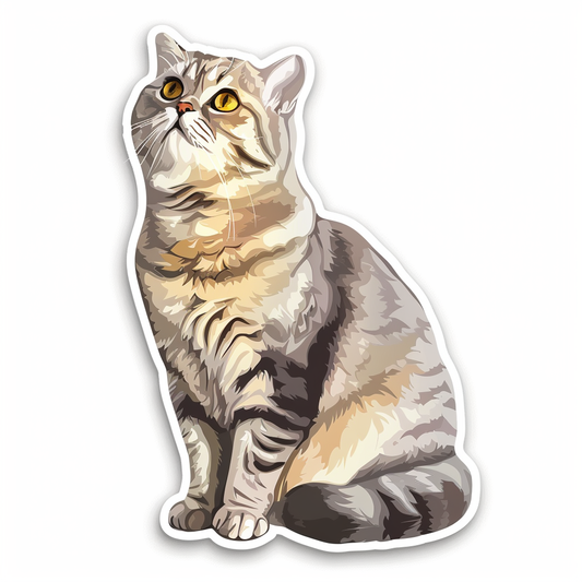 Scottish Fold cat Vinyl Decal Sticker for Car, Laptop, Tumbler and more # F07819