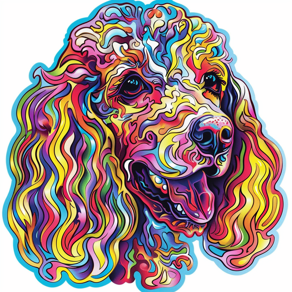 Poodle dog Cosmic Vinyl Decal Sticker for Car, Laptop, Tumbler and more # F012210