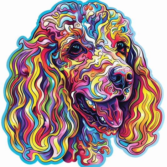 Poodle dog Cosmic Vinyl Decal Sticker for Car, Laptop, Tumbler and more # F012210