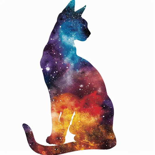 Abyssinian Cat astronaut majestic Expressive surreal Vinyl Decal Sticker for Car, Laptop, Tumbler and more # F021163-4" x 4"