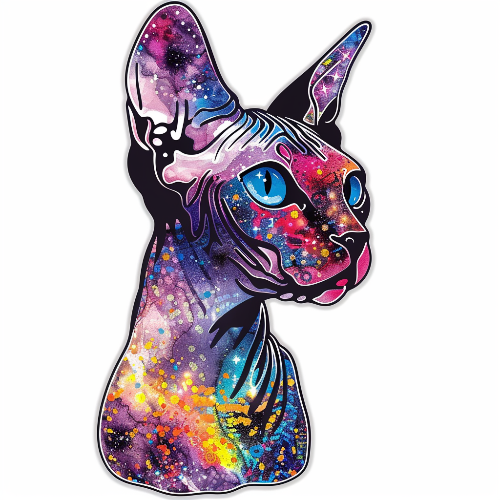 Sphynx Cat Vinyl Decal Sticker for Car, Laptop, Tumbler and more # F010073