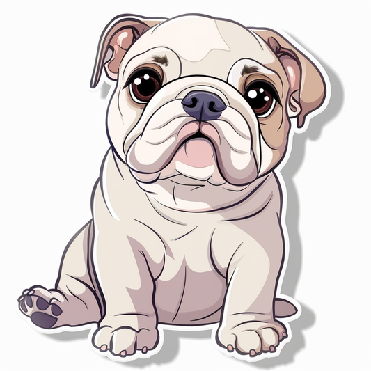 Bulldog Dog majestic Expressive surreal Vinyl Decal Sticker for Car, Laptop, Tumbler and more # F017719