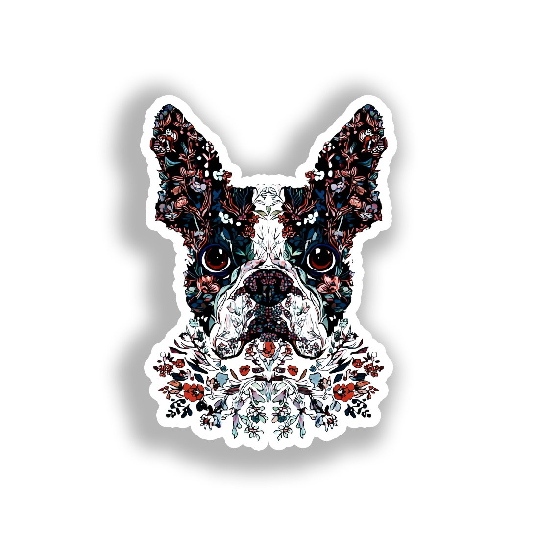 Boston Terrier Dog Vinyl Decal Sticker for Car, Laptop, Tumbler and more # A019011-4" x 4"