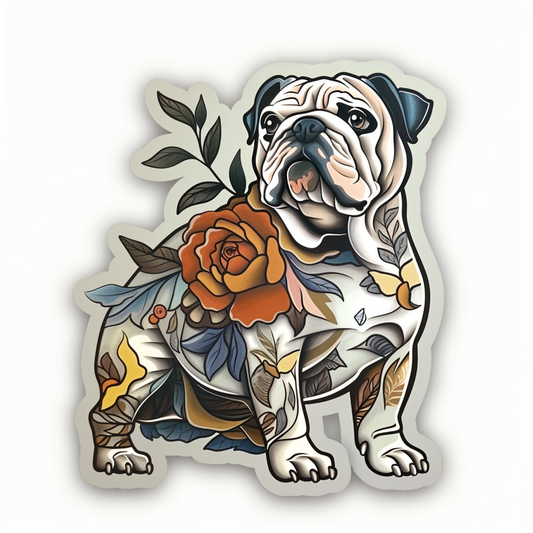 Bulldog Dog majestic Expressive surreal Vinyl Decal Sticker for Car, Laptop, Tumbler and more # F017665