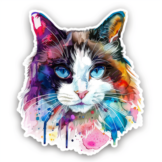 Ragdoll Cat Vinyl Decal Sticker for Car, Laptop, Tumbler and more # F010247