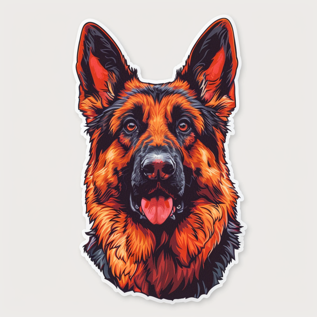 German Shepherd Dog Vinyl Decal Sticker for Car, Laptop, Tumbler and more # F07662