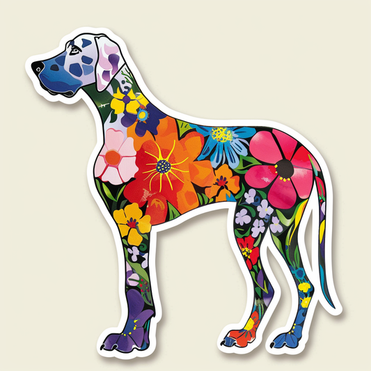 Great Dane Dog Expressive surreal Vinyl Decal Sticker for Car, Laptop, Tumbler and more # F022725