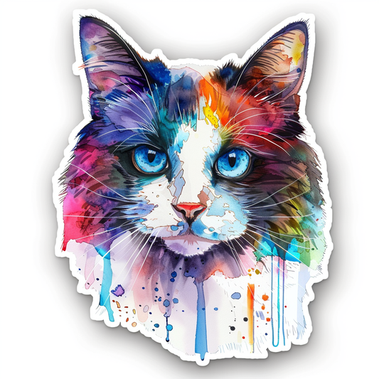 Ragdoll Cat Vinyl Decal Sticker for Car, Laptop, Tumbler and more # F010242