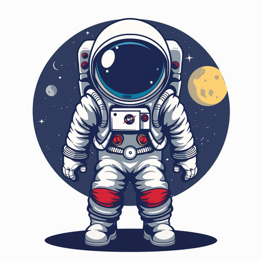 Astronaut majestic Expressive surreal Vinyl Decal Sticker for Car, Laptop, Tumbler and more # F020497-4" x 4"