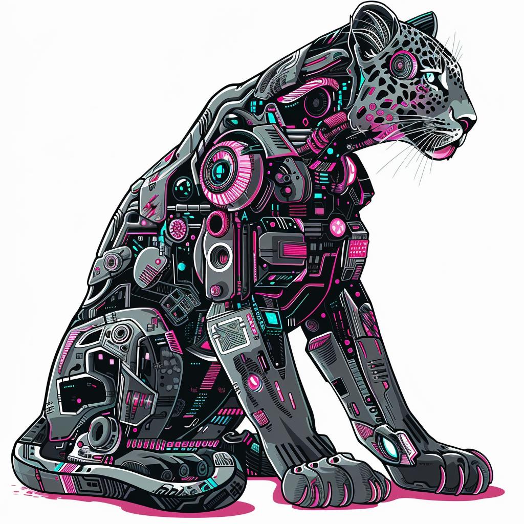 Leopard majestic Expressive surreal Vinyl Decal Sticker for Car, Laptop, Tumbler and more # F022552