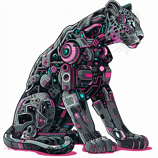 Leopard majestic Expressive surreal Vinyl Decal Sticker for Car, Laptop, Tumbler and more # F022552