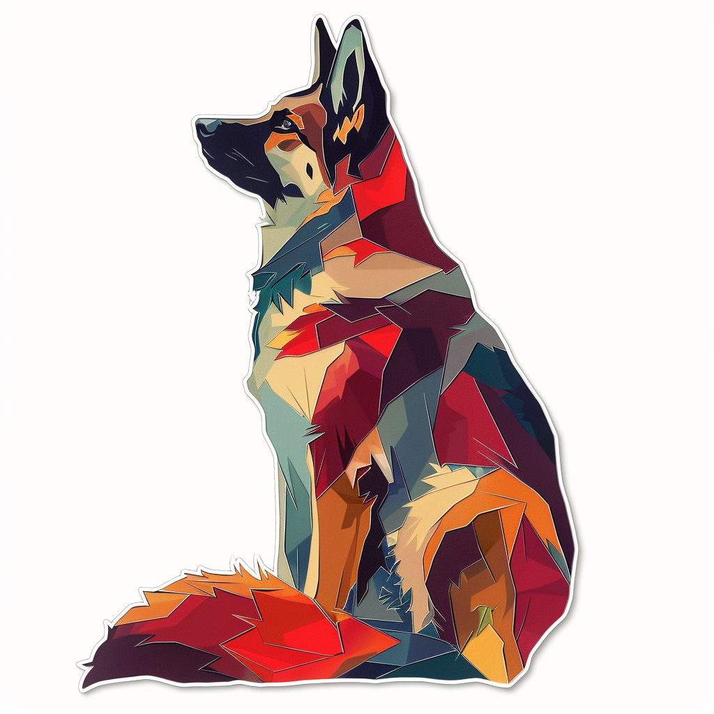 German Shepherd Dog Vinyl Decal Sticker for Car, Laptop, Tumbler and more # F07310