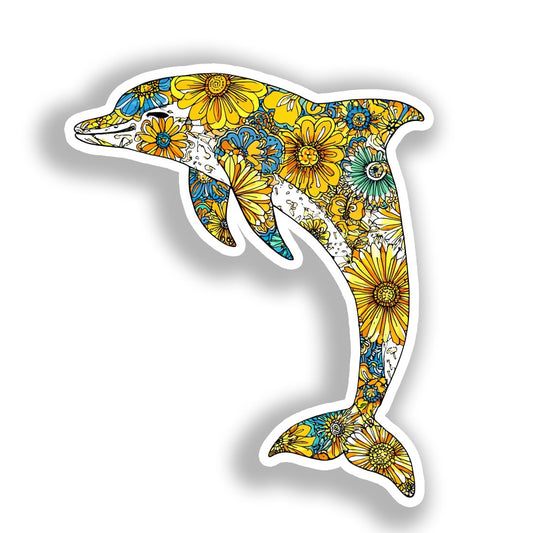 Dolphin Vinyl Decal Sticker for Car, Laptop, Tumbler and more # A018587-4" x 4"