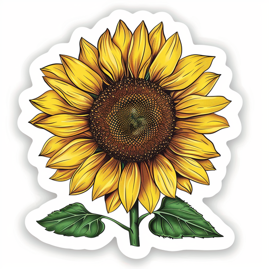 Sunflower flower majestic Expressive surreal Vinyl Decal Sticker for Car, Laptop, Tumbler and more # F022978